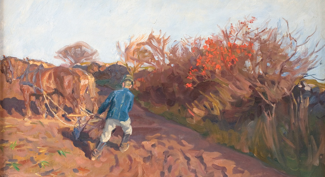 Ploughin (old painting)